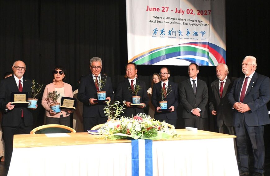 Με λαμπρότητα και διεθνή ακτινοβολία η Τελετή στην Αμαλιάδα, για την επίσημη ανάληψη των 59ων Παγκόσμιων Παιδικών Αγώνων «ΟΛΥΜΠΙΑ – ΗΛΙΔΑ 2027»