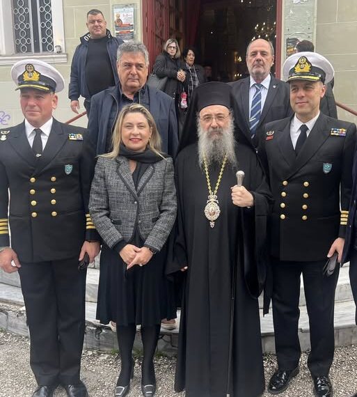 Η Χριστίνα Αλεξοπούλου στην εορτή του Αγίου Νικολάου και της Ημέρας του Πολεμικού Ναυτικού στην Πάτρα