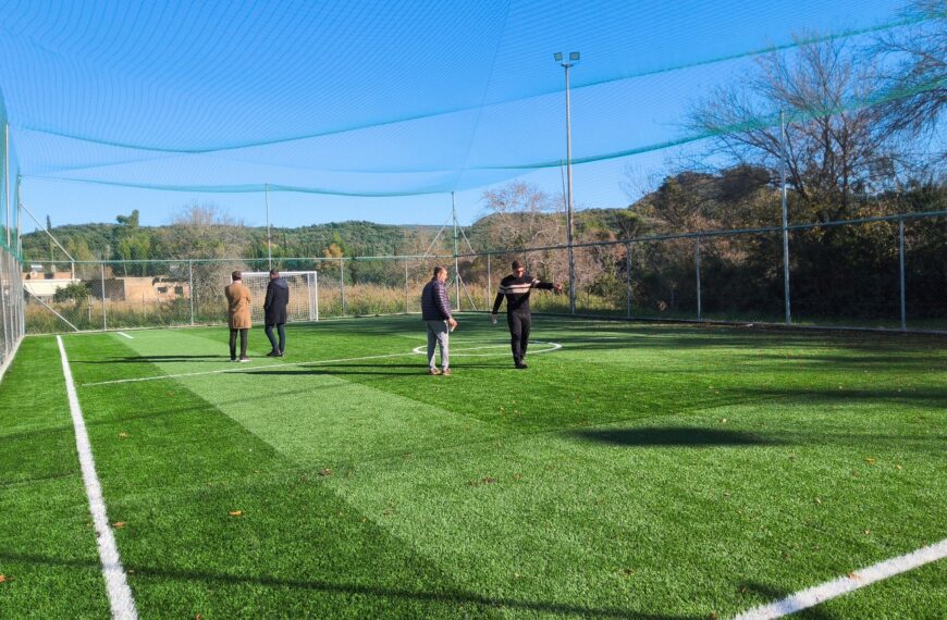 Έτοιμο το γήπεδο calcetto 5×5 στην Αρχαία Ολυμπία: ένα σύγχρονο αθλητικό στολίδι για τα παιδιά