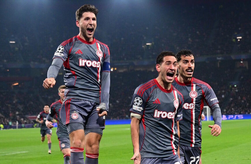 Ιστορική νίκη για τον Ολυμπιακό στο Άμστερνταμ και πρόκριση στο Champions League