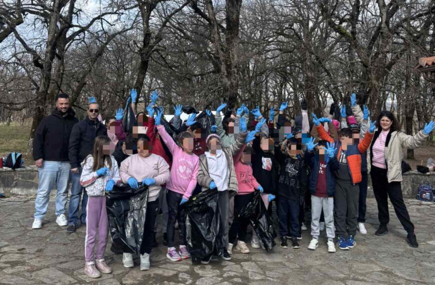 Δράση καθαρισμού στο δάσος της Φολόης από μαθητές Δημοτικών Σχολείων Λάλα και Κουμανίου