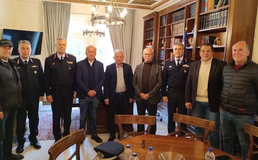 Ανώτατο κλιμάκιο της ΕΛ.ΑΣ. επισκέφθηκε τον Δήμαρχο Πύργου