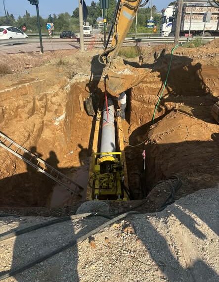 Επιθεώρηση του Δημάρχου Ανδραβίδας-Κυλλήνης Γιάννη Λέντζα στο έργο ύδρευσης της Βουπρασίας