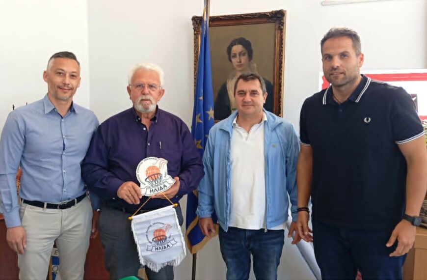 Ήλιδα: Συνάντηση του Δημάρχου με τη διοίκηση της ΗΛΙΔΑ BC μετά την άνοδο στην Α1 ΕΣΚΑΗ