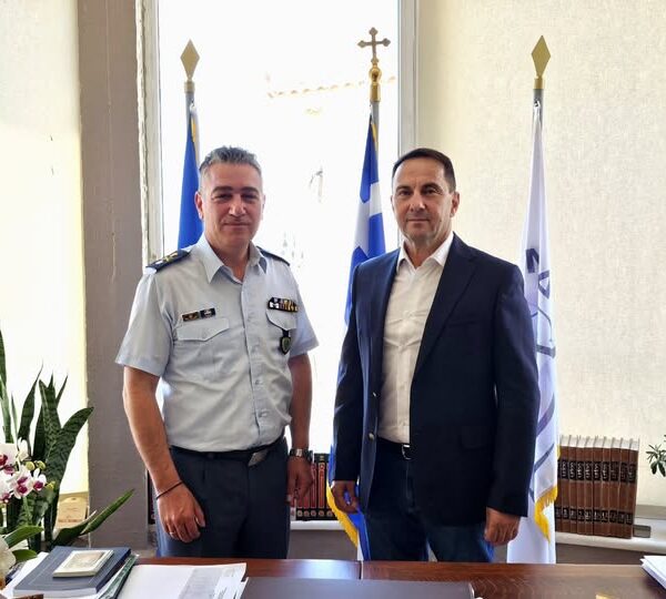 Συνάντηση του δημάρχου Ζαχάρως με τον Διευθυντή της Διεύθυνσης Αστυνομίας Ηλείας