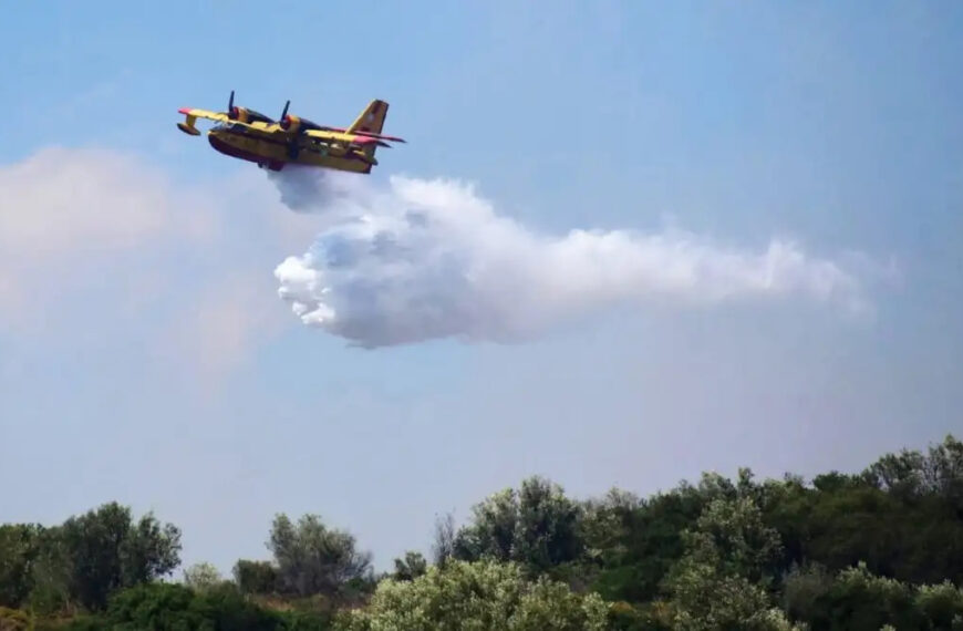Φωτιά σε αγροτοδασική έκταση στη Βάρδα – Ισχυρές επίγειες και εναέριες δυνάμεις στη μάχη με τις φλόγες