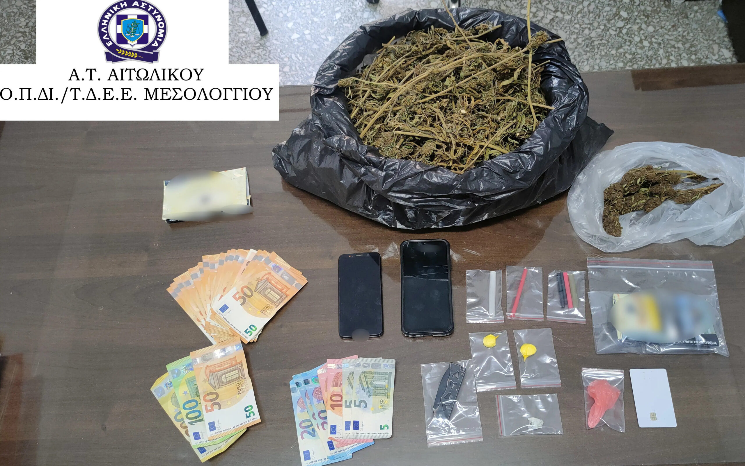 Μεσολόγγι: Μεγάλη ποσότητα ναρκωτικών σε όχημα και αποθήκη