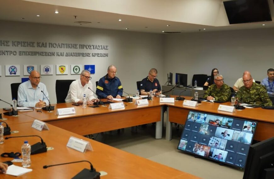 Σε πλήρη επιχειρησιακή ετοιμότητα ο κρατικός μηχανισμός λόγω ακραίου κινδύνου πυρκαγιάς την Τετάρτη 22 Ιουλίου