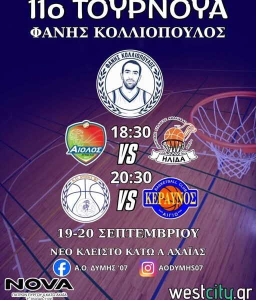 Η Ήλιδα B.C. στο 11ο Τουρνουά «Φάνης Κολιόπουλος»